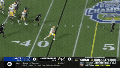 A Football Game Is Being Played Between The Warriors And The Pittsburgh Steelers GIF