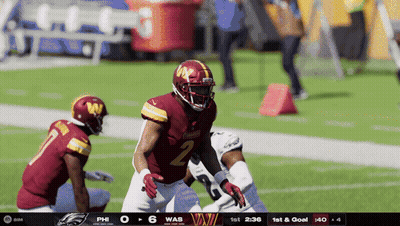 A Football Game Is Being Played Between The Washington Redskins And The Philadelphia Eagles GIF