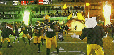 A Football Game Is Being Played In A Stadium That Has The Word Stadium On It GIF