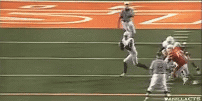 A Football Game Is Being Played On A Field With Vanillacts Written On The Bottom GIF