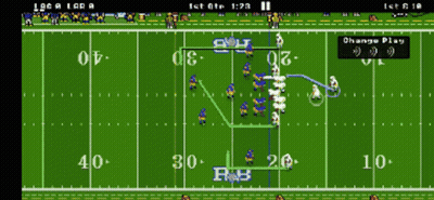 A Football Game Is Being Played On A Screen GIF