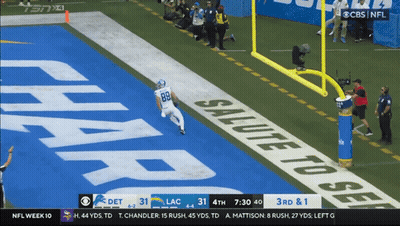 A Football Game Is Being Played On Cbs GIF