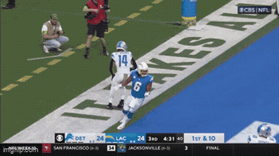A Football Game Is Being Played On Cbs GIF