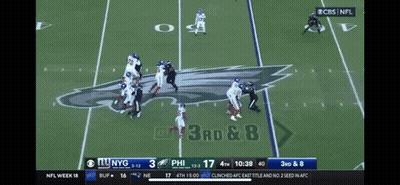 A Football Game Is Being Played On Cbs GIF
