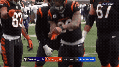 A Football Game Is Being Played On Cbs Sports GIF