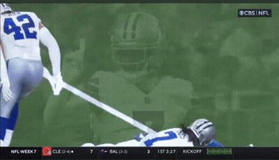 A Football Game Is Being Played On Cbs GIF