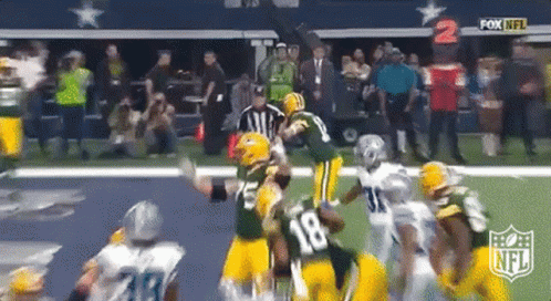 A Football Game Is Being Played On Fox Nfl Channel GIF