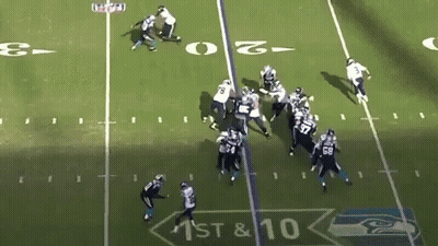 A Football Game Is Being Played On The 1St And 10 Yards GIF