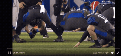 A Football Game Is Being Played On The Cbs Sec Channel GIF