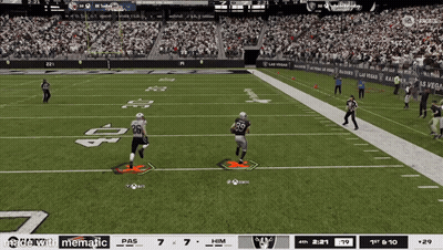 A Football Game Is Being Played With A Score Of 7 To 7 In The 4Th Quarter GIF