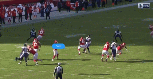 A Football Game Is Being Played With The Nfl Logo On The Bottom GIF