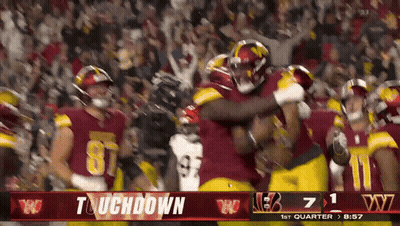 A Football Game Is Being Played With The Score 7 To 1 GIF