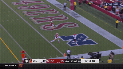 A Football Game Is Being Shown On Cbs Nfl GIF