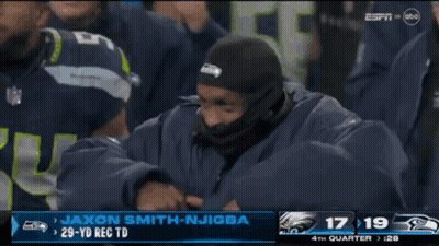A Football Game Is Being Shown On Espn With Jaxon Smith-Njigba On The Screen GIF