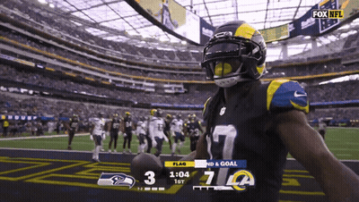 A Football Game Is Being Shown On Fox NFL And The Score Is 3 To 7 GIF