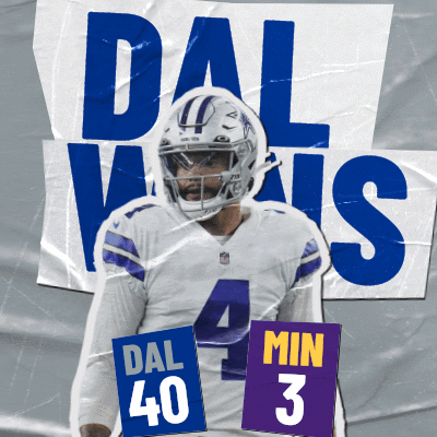 A Football Player Holding A Sign That Says Dal 40 GIF