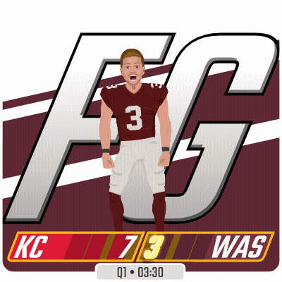 A Football Player In A Maroon Jersey With The Number 3 GIF