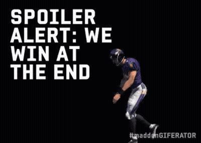 A Football Player In A Purple Uniform With The Number 9 GIF