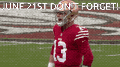 A Football Player In A Red Jersey With The Number 13 GIF