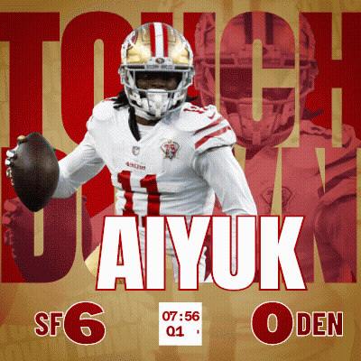A Football Player Named Aiyuk Holds A Football In His Hand GIF