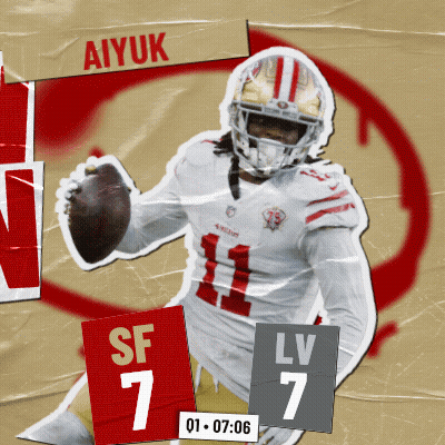 A Football Player Named Aiyuk Is Holding A Ball GIF