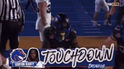 A Football Player Named Ashton Jeanty Is On The Field GIF