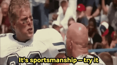 A Football Player Says It 'S Sportsmanship - Try It GIF