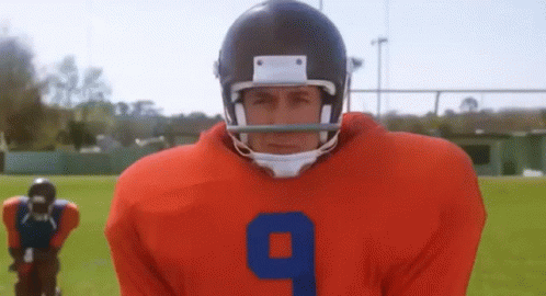 A Football Player Wearing A Helmet And Jersey With The Number 9 GIF