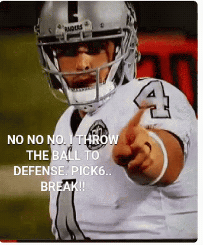 A Football Player Wearing A Helmet And Number 4 Pointing At The Camera . GIF