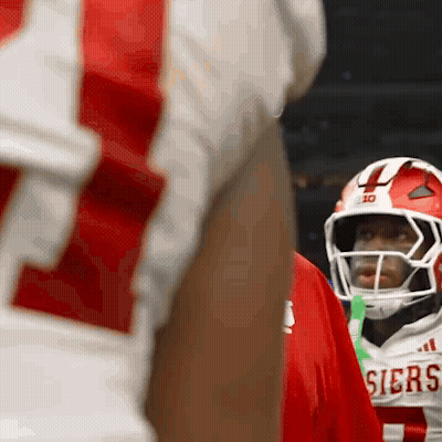 A Football Player Wearing A Jersey That Says Siers On It GIF