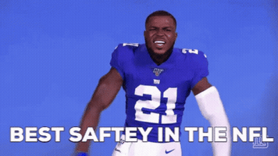 A Football Player Wearing A Jersey With The Number 21 On It GIF