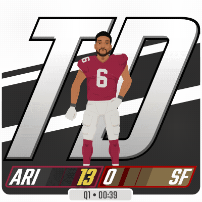 A Football Player Wearing A Number 6 Jersey GIF