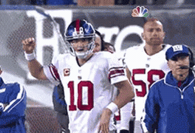 A Football Player Wearing A White Jersey With The Number 10 GIF