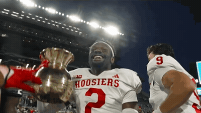 A Football Player With Hoosier 2 On His Jersey GIF