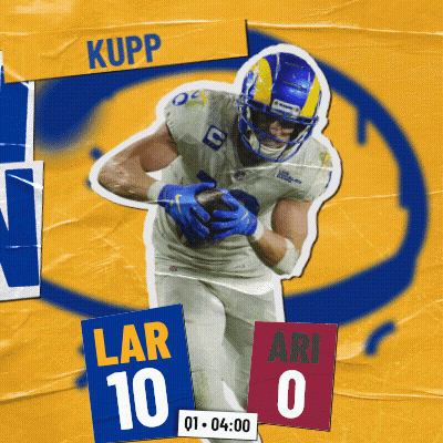 A Football Player With The Name Kupp On His Jersey GIF