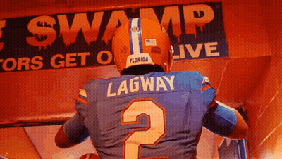A Football Player With The Name Lagway On His Back GIF