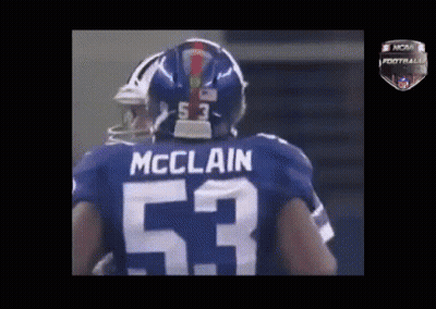 A Football Player With The Name Mcclain On The Back Of His Shirt GIF