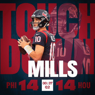 A Football Player With The Name Mills On His Jersey GIF