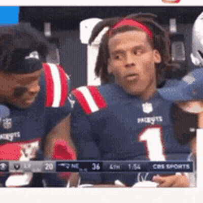 A Football Player With The Number 1 On His Jersey Looks At Something GIF