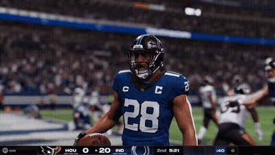A Football Player With The Number 28 On His Shirt GIF