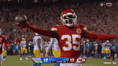A Football Player With The Number 35 On Their Jersey GIF