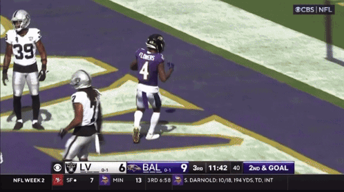 A Football Player With The Number 4 On His Jersey GIF