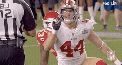 A Football Player With The Number 44 On His Uniform GIF
