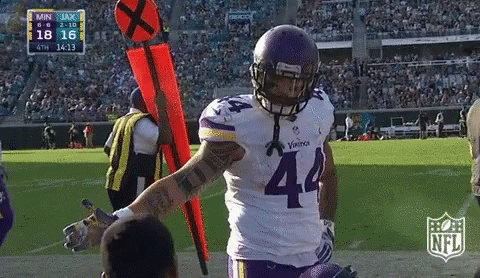 A Football Player With The Number 44 On His Uniform GIF
