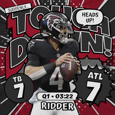 A Football Player With The Number 7 On His Jersey Is Holding A Ball GIF