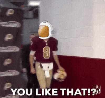 A Football Player With The Number 8 On His Jersey Is Walking Down A Hallway And Says You Like That GIF