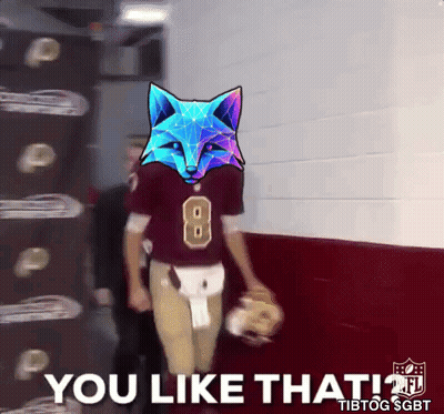 A Football Player With The Number 8 On His Jersey Walks Down A Hallway And Says " You Like That " GIF