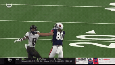 a football player with the number 80 on his shirt