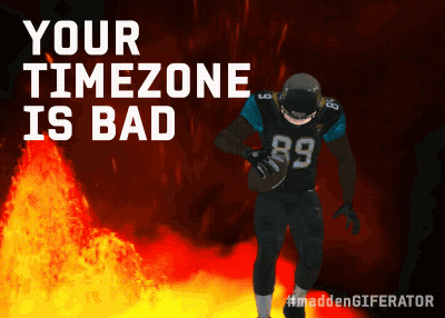 A Football Player With The Number 89 On His Jersey Is Running With A Football GIF