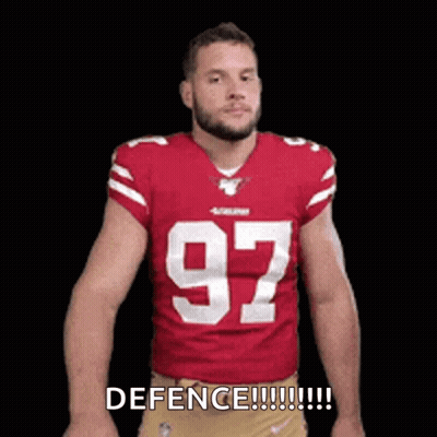 A Football Player With The Number 97 On His Jersey GIF
